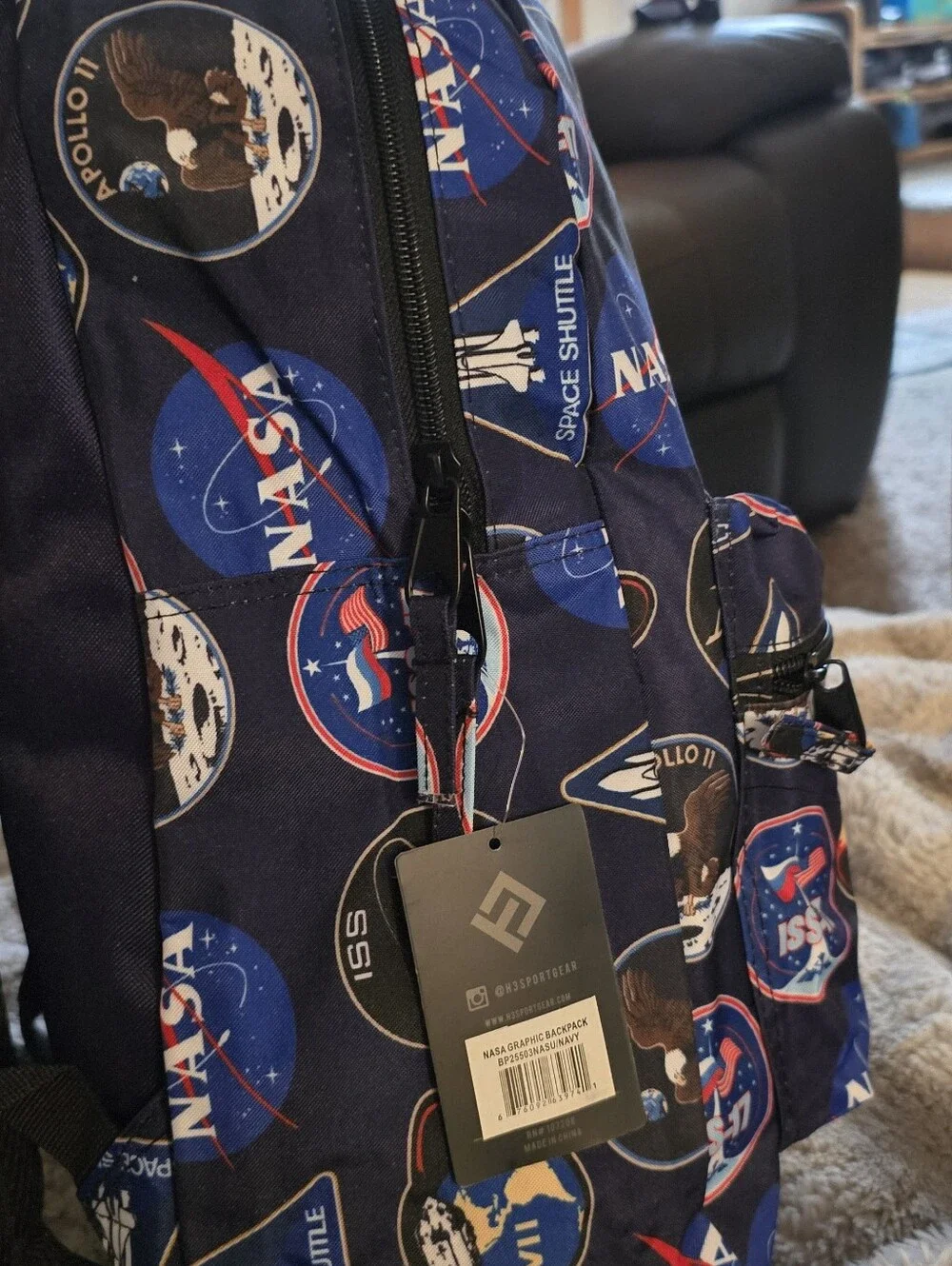NASA Big Navy Blue Space Patch Backpack by Bioworld